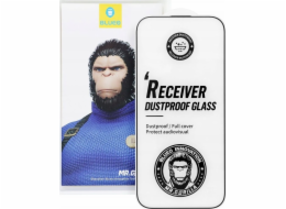 Strong Tvrzené sklo 5D Mr. Monkey Glass pro Apple iPhone 16 černé (odolné proti prachu)