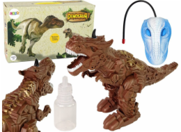 TRITON Figurka dinosaura na dálkové ovládání LeanToys dýchá, parní projektor, hnědá