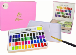 LeanToys Sada pro umělce 48 akvarelových barev, příslušenství