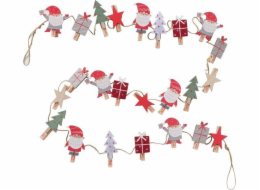 Boltze vánoční dekorace adventní kalendář s kolíčky na prádlo MONTI