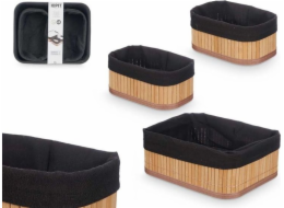 Kipit VIVID bambusové koupelnové koše, 3 kusy