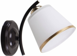 Candellux Nástěnná lampa Greco, hnědá+zlatá, 1x40, stínidlo E27, bílá