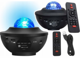 LeanToys Star Projector LED lampa Bluetooth reproduktor Dálkové ovládání LEAN Toys