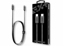 NEXT ONE Kabel USB NEXT ONE Metalický kabel USB-C / USB-C 1,2 m vesmírně šedý