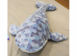 LeanToys Plyšový maskot velryba šedý 90 cm LEAN Toys