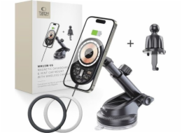 Tech-Protect Nabíječka TECH-PROTECT MM15W-V6 MAGNETICKÁ MAGSAFE DRŽÁK DO PALUBNÍ DESKY A VENTILAČNÍHO SYSTÉMU AUTO BEZDRÁTOVÁ NABÍJEČKA 15W ČERNÁ