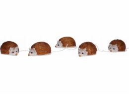 Home Styling Collection Vánoční osvětlení stromečku Kolekce bytového stylingu 5 LED světelných řetězů s motivem ježka, 200 cm