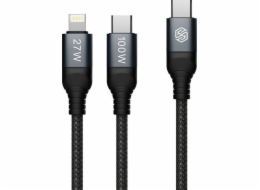 Nillkin Datový kabel DualPower 2v1 USB-C PD 3.0 100W, Lightning PD 27W černý