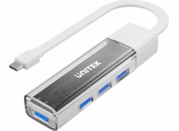 Unitek USB HUB Unitek obousměrný hub USB C/USB A 5Gbps, 4x USB A bílý