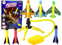 LeanToys Pěnový raketový katapult - hra s pumpičkou LEAN Toys