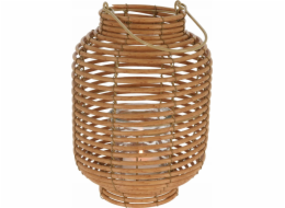 Home Styling Collection Kolekce bytového stylingu Ratanová lucerna se skleněnou vložkou,