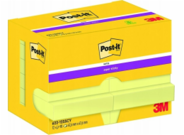 Post-It 3M Samolepicí bločky 3M POST-IT® Super Sticky (622-12SSCY-EU), 47,6x47,6 mm, 12x90 kart, žluté