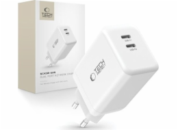 Tech-Protect Nabíječka TECH-PROTECT NC45W-GAN 2PORTOVÁ SÍŤOVÁ NABÍJEČKA PD45W BÍLÁ