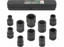 Rockforce Sada rázových nástrčných klíčů Impact 1/2, 10dílná. (6stranný) (10–24 mm)