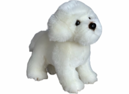 Dubi Plyšový maskot maltézského psíka stojící, 30 cm, měkká plyšová hračka, pes