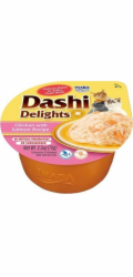 INABA Dashi Delights Kuře s lososem ve vývaru - kočičí pamlsky - 70g
