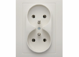 Hager Dvojitá zásuvka s/bez 16A IP20 krémová - 5361838982