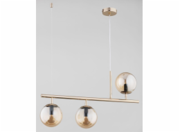 Alfa Závěsná lampa Abakus, 3žárovková závěsná lampa, zlatá, 63036 Alfa