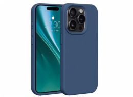 Silikonové TPU pouzdro Etteri pro iPhone 15 Pro tmavě modré
