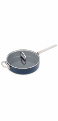 Joseph Joseph Space Fold.Handle Ceram.NS 28cm Blue Saute Pan&Lid