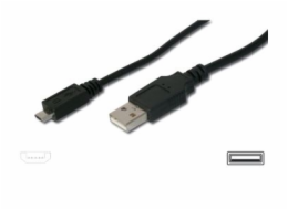 PremiumCord Kabel micro USB 2.0, A-B 0,5m