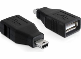 Delock USB adapter - USB adaptér - USB (F) do mini-USB Type B (M) - USB 2.0 - černá