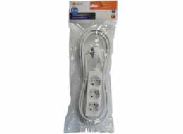 Solight prodlužovací přívod, 3 zásuvky, bílý, 5m - PP04