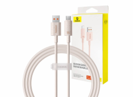 Rychlonabíjecí kabel Baseus USB na USB-C Habitat Series 1m 100W (růžový)