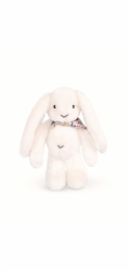 Doudou Plyšový králíček s šátkem bílý 35 cm