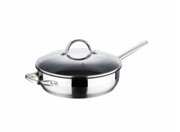 Pánev s mramorovým povrchem a poklicí GOURMET 24 cm nerez BG-9846-MM