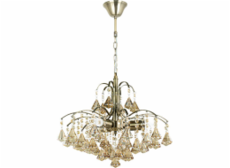 Mdeco Závěsná lampa LAMP pendant ELM6246/3 21QG MDECO křišťálový lustr LUMINAIRE na řetízku závěsný mosaz jantar