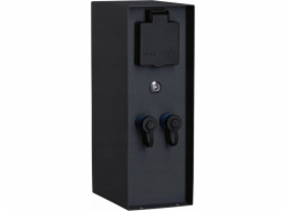 Paulmann Externí napájecí sloup RIO 2GN. 24V Plug & Shine + 2GN. 230V IP44 + soumrakový senzor nerezová ocel / antracit