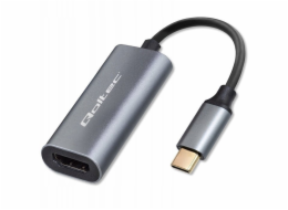Qoltec Hliníkový adaptér USB-C na HDMI 4K adaptér | 60Hz | 32AWG