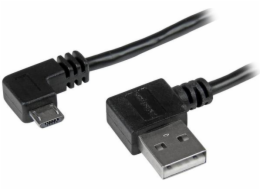 StarTech.com 1m 3 ft Micro-USB Cable with Right-Angled Connectors - M/M - USB A to Micro B Cable - 3ft Right Angle Micro USB Cable (USB2AUB2RA1M) - Kabel USB - Micro USB typ B (M) do USB (M) - USB 2.0