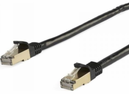 StarTech.com 5m CAT6A Ethernet Cable, 10 Gigabit Shielded Snagless RJ45 100W PoE Patch Cord, CAT 6A 10GbE STP Network Cable w/Strain Relief, Black, Fluke Tested/UL Certified Wiring/TIA - Category 6A -