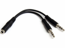 StarTech.com 3.5mm 4 Position to 2x 3 Position 3.5mm Headset Splitter Adapter - F/M - 3.5mm headset Adapter Cable (MUYHSFMM) - Rozbocovac náhlavní soupravy - mini-phone stereo 3.5 mm s piny (male) do 