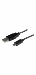 StarTech 1m Mobile Charge Sync USB to Slim Micro USB Cable M/M - Kabel USB - Micro USB typ B (M) do USB (M) - USB 2.0 - 1 m - černá