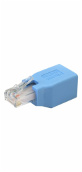 Startech Cisco Console Rollover Adapter for RJ45 Ethernet Cable - Network adapter cable - RJ-45 (M) to RJ-45 (F) - blue - ROLLOVER - Síťový kabel adaptér - RJ-45 (M) do RJ-45 (F) - modrá
