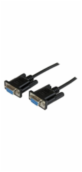 StarTech 2m Black DB9 RS232 Serial Null Modem Cable F/F - DB9 Female to Female - 9 pin RS232 Null Modem Cable - 2 meter, Black - Null modem kabel - DB-9 (F) do DB-9 (F) - 2 m - lisovaný, křídlové šrou