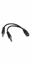 Startech 3.5mm 4 Position to 2x 3 Position 3.5mm Headset Splitter Adapter - F/M - 3.5mm headset Adapter Cable (MUYHSFMM) - Rozbočovač náhlavní soupravy - mini-phone stereo 3.5 mm s piny (male) do 4 pó