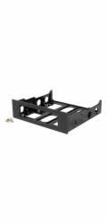 Startech 3.5" to 5.25" Front Bay Adapter - Mount 3.5" HDD in 5.25" Bay - Hard Drive Mounting Bracket w/ Mounting Screws (BRACKETFDBK) - Bay adaptér pro datový sklad - černá - pro P/N: 25SATSAS35HD, 35