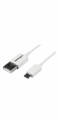 StarTech USB-A - microUSB USB kabel 1 m Bílý (USBPAUB1MW)