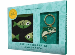 Klíčový prsten Mr. Dragon Keyback Set + ponožky pro rybáře