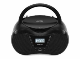 Sencor Rádio CD přehrávač SPT 2300 BK CD/MP3/USB/BT FM rádio