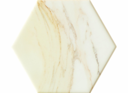 Keramický obklad Flare White Hex, 11 x 12,5 cm