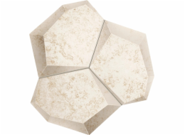 Keramická nástěnná mozaika Alabaster Shine White, 21 x 19 cm