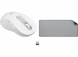 Myš Logitech M650 L bílo-šedá levá (910-006240) + řada Studio – STŘED ŠEDÁ (956-000052)