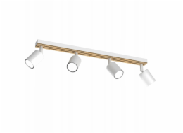 Luminex Stropní svítidlo Terra 9983, páskové, 4x8W, GU10, bílé/dřevěné
