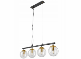 Lamkur Eloise 47447 závěsná lampa moderní svítidlo s kuličkami, stínidla 4x15W E14 černá/mosaz