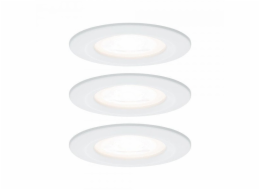 Paulmann NOVA LED DIM zapuštěné svítidlo pevná sada 3xGU10 6,5W 460lm 78mm 2700K IP44 230V bílá matná